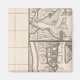 Imán Mapa del Imperio Británico en Estados Unidos Hoja 