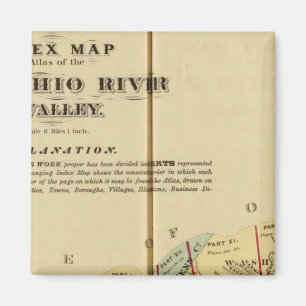 Imán Mapa del índice del Atlas del Alto Río Ohio