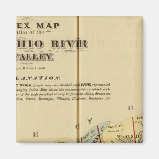 Imán Mapa del índice del Atlas del Alto Río Ohio