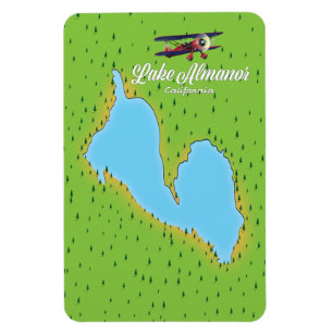 Imán Mapa del lago Almanor California EE. UU.