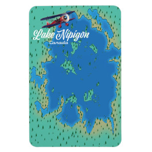 Imán Mapa del lago Nipigon Canadá