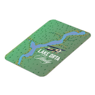 Imán Mapa del lago Orta Italia