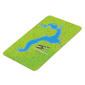 Imán mapa del lago pend idaho