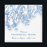 Imán Mapa del Maine de Filipinas Elegante Favor de la B<br><div class="desc">¡Pedidos rápidos y fáciles! Estos imanes de mapa de Phippsburg, Maine son perfectos para acoger a sus huéspedes fuera del pueblo en el 1774 Inn con regalos de bolsos de bienvenida. O puedes personalizar imanes individuales de Maine para tu fiesta de bodas. Mueva el corazón haciendo clic en "Editar usando...</div>