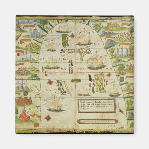Imán Mapa del mar de China, facsímil de los 'atlas de