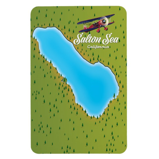 Imán Mapa del Mar de Salton California EE. UU. (Vertical)