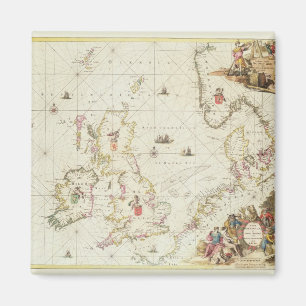 Imán Mapa del Mar del Norte, c.1675