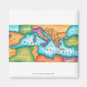 Imán Mapa del mar Mediterráneo