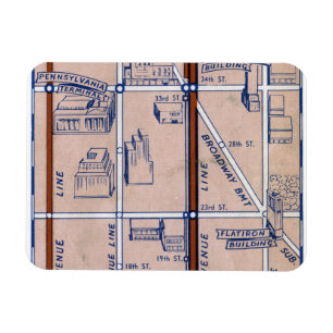 IMÁN MAPA DEL METRO DE NUEVA YORK, 1940 2