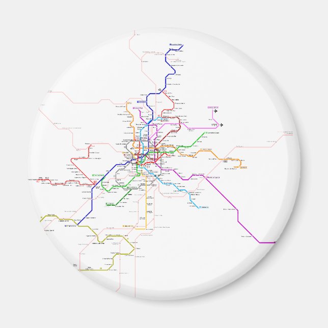 Imán Mapa del Metro España-Madrid (Frente)