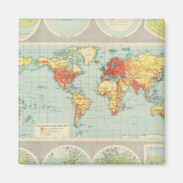 Imán Mapa del mundo (Frente)