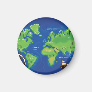 Imán Mapa del mundo