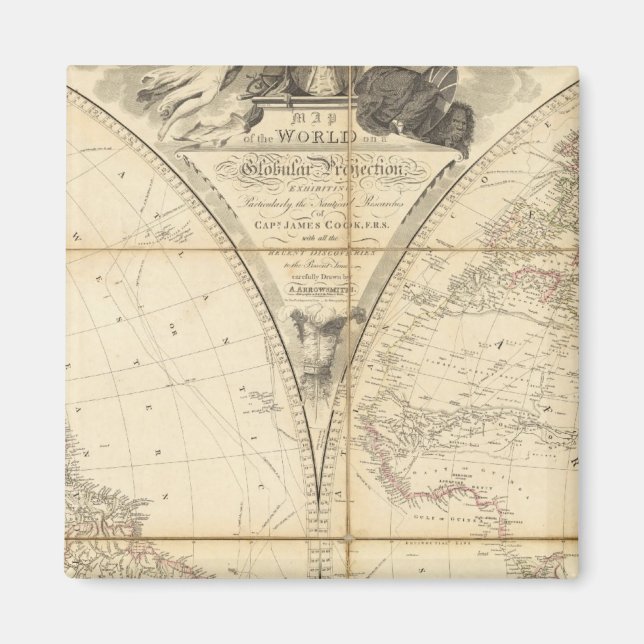 Imán Mapa del mundo (Frente)