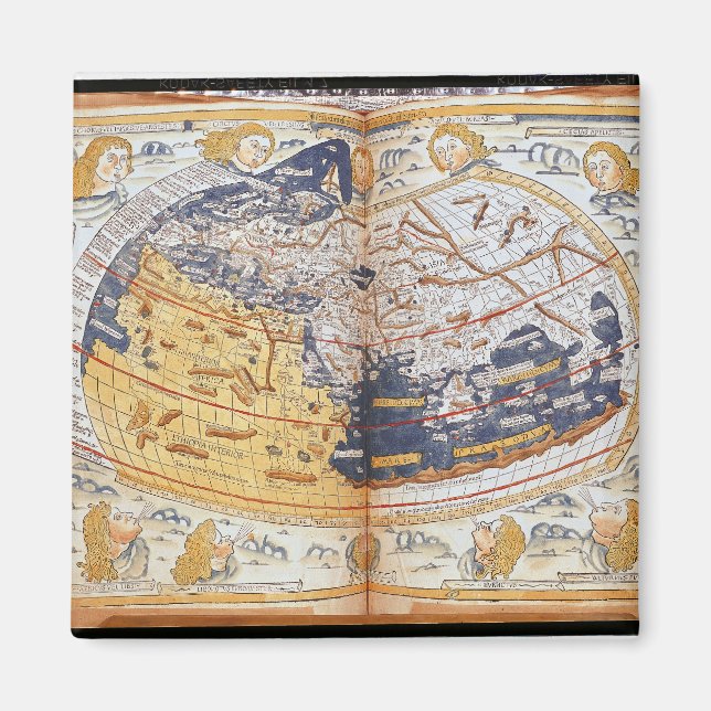 Imán Mapa del mundo, 1486 (Frente)