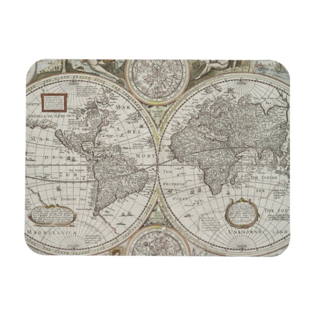 Imán Mapa del mundo | 1676 (Horizontal)