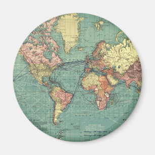 Imán Mapa del mundo 1919