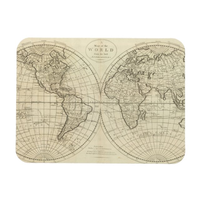 Imán Mapa del mundo 2 2 (Horizontal)