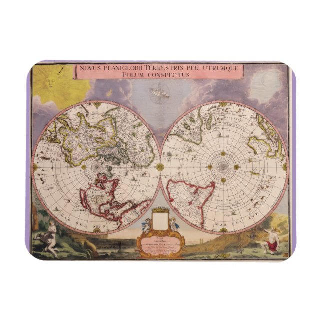 Imán Mapa del Mundo Antiguo (Horizontal)