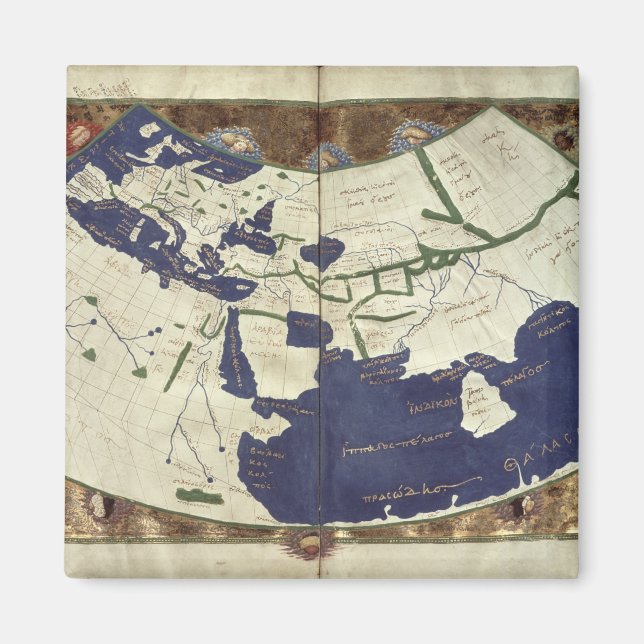 Imán Mapa del mundo conocido, de 'Geografía' (Frente)