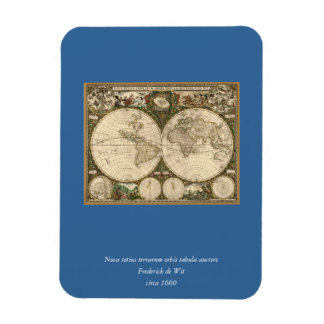 Imán Mapa del mundo de la antigua época 1660 de Frederi