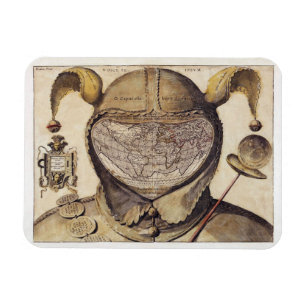 Imán Mapa del mundo de la calma de los tontos