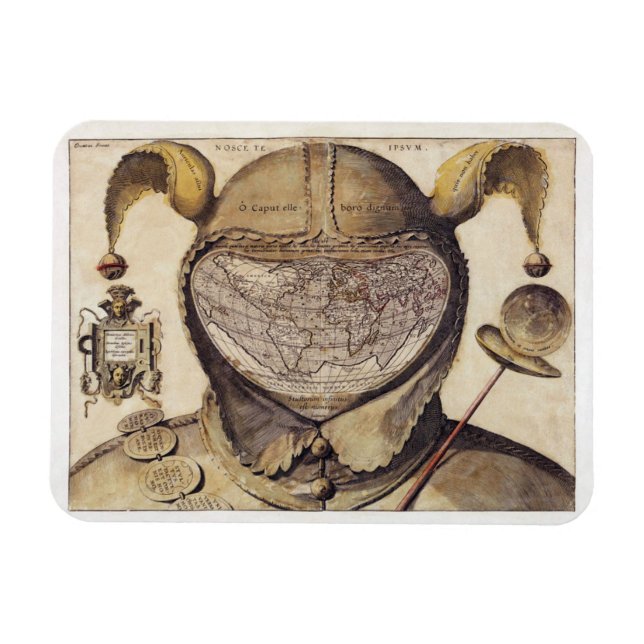 Imán Mapa del mundo de la calma de los tontos (Horizontal)