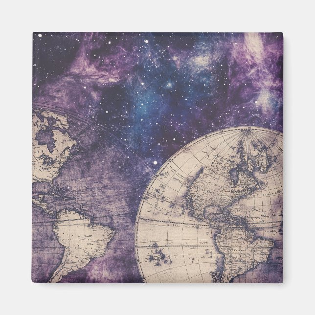Imán Mapa del mundo de la época celestial (3) (Frente)