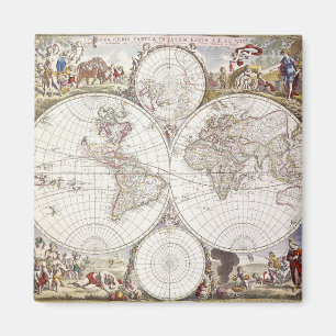 Imán Mapa del mundo del atlas Maior