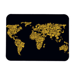 Imán Mapa del mundo del Punto de Oro