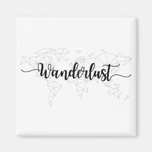 Imán Mapa del mundo geométrico del Wanderlust