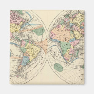 Imán Mapa del mundo litografiado