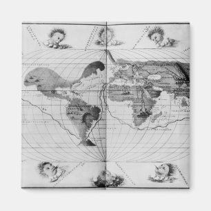 Imán Mapa del mundo que remonta el viaje del mundo de