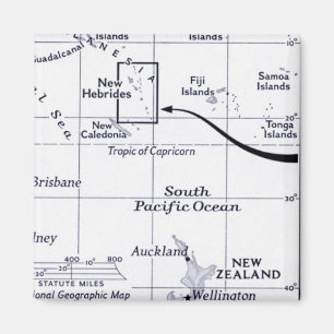Imán Mapa del océano de South Pacific