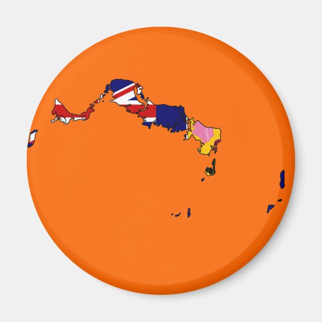 Imán Mapa del pabellón de las Islas Turcas y Caicos (Frente)