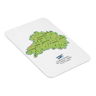 Imán Mapa del Parque Nacional de Cairngorms