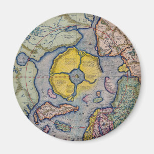 Imán Mapa del siglo XVI de Mercator Polo Norte