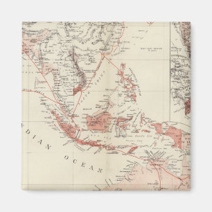 Imán Mapa del sudeste asiático y el norte de Australia