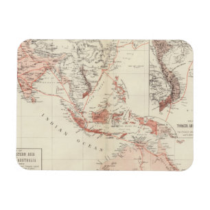 Imán Mapa del sudeste asiático y el norte de Australia