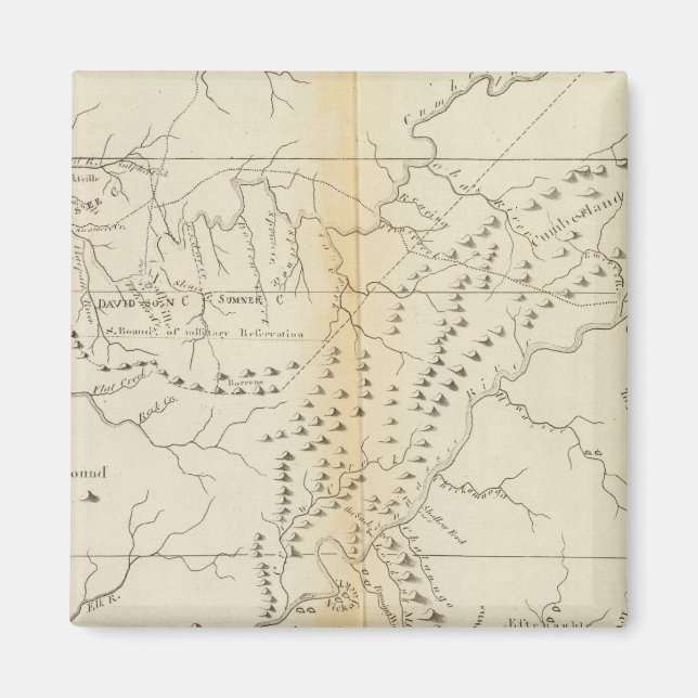 Imán Mapa del Tennessee (Frente)