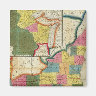 Imán Mapa del Territorio Asentado de Wisconsin
