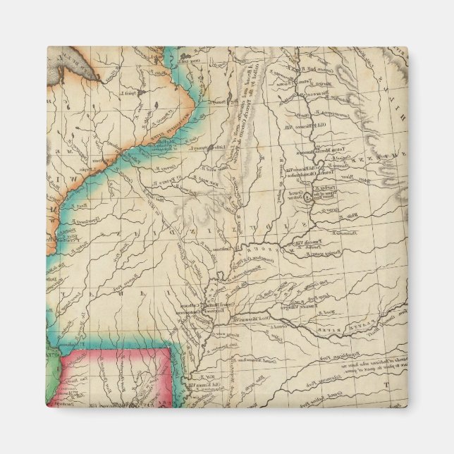 Imán Mapa Del Territorio De Arkansas (Frente)