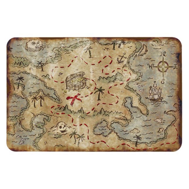 Imán Mapa del tesoro (Horizontal)