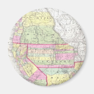 Imán Mapa del vintage de los Estados Unidos
