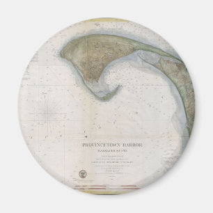 Imán Mapa del vintage de Provincetown
