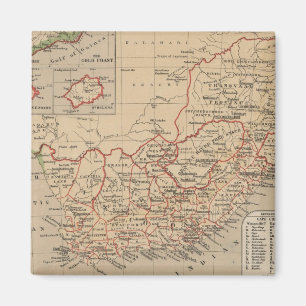 Imán Mapa del vintage de Suráfrica (1880)