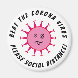 Imán Mapa del virus de Corona