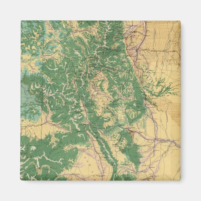 Imán Mapa económico de Colorado (Frente)