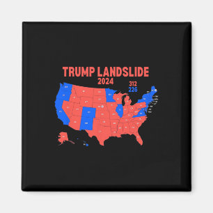 Imán Mapa electoral de 2024 deslizamiento de Trump 312