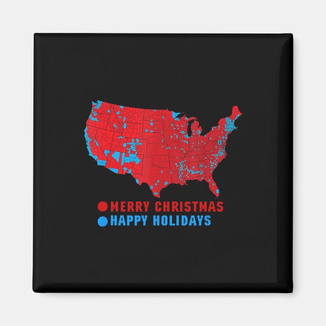 Imán Mapa electoral de 2024 Feliz Navidad Trump (Frente)