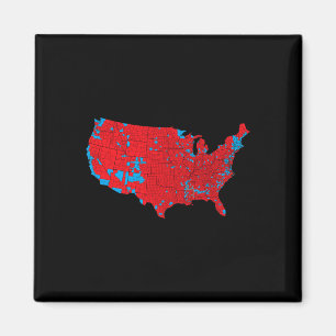 Imán Mapa electoral de 2024 Red Trump Vance Dereat Blue